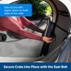 imagePetSafe Happy Ride Collapsible Travel Crate  Safe Travel Containment with Heavy Duty Aluminum Frame Mesh Windows Convenient Storage Pockets ampamp Secure Seat Belt Access  Road Trip Crate