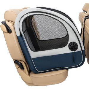 imagePetSafe Happy Ride Collapsible Travel Crate  Safe Travel Containment with Heavy Duty Aluminum Frame Mesh Windows Convenient Storage Pockets ampamp Secure Seat Belt Access  Road Trip Crate