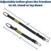 imagePetSafe Safety Seatbelt Tether  Adjustable Dog Seat Belt for Car  Works with Any Harness  Carabiner Clip Black  1 Seat Belt Tether