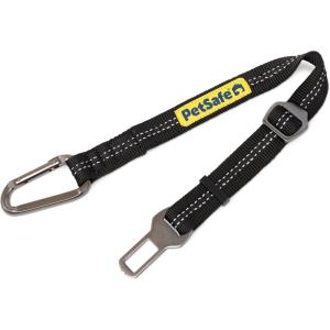 imagePetSafe Safety Seatbelt Tether  Adjustable Dog Seat Belt for Car  Works with Any Harness  Carabiner Clip Black  1 Seat Belt Tether