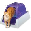 imagePetSafe ScoopFree Purple FrontEntry Covered Ultra Self Cleaning Cat Litter Box System  Hands Free Cleaning  Crystal Litter  Disposable Tray  Hooded DesignPurple