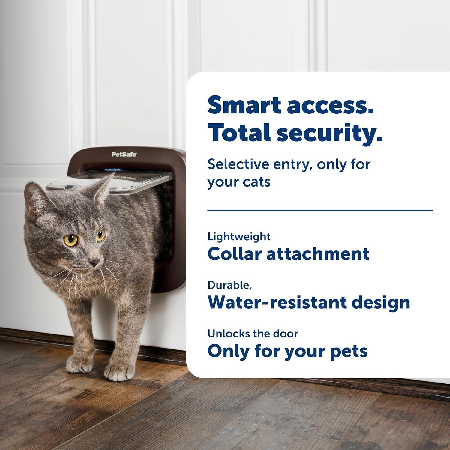 imagePetSafe Microchip Cat Door amp Key Fob System  Exclusive Entry Access  Programmable Microchip Tag Device  Secure Entry System  Indoor amp Outdoor Passage  RFID Access Cat Device  Key Fob Only