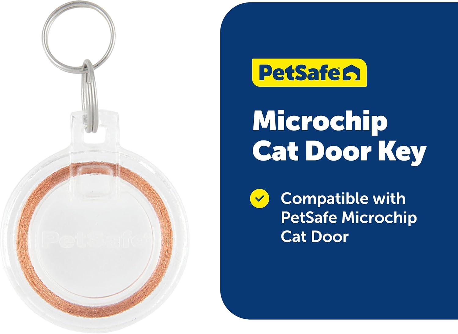 imagePetSafe Microchip Cat Door amp Key Fob System  Exclusive Entry Access  Programmable Microchip Tag Device  Secure Entry System  Indoor amp Outdoor Passage  RFID Access Cat Device  Key Fob Only