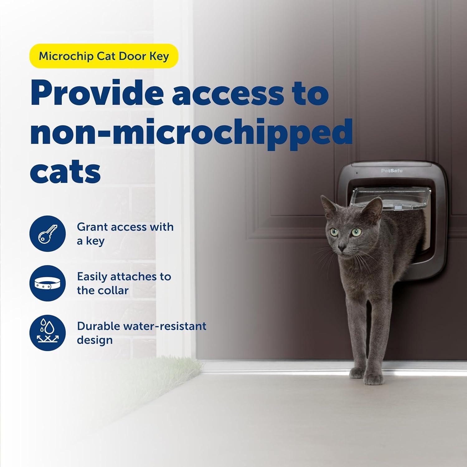 imagePetSafe Microchip Cat Door amp Key Fob System  Exclusive Entry Access  Programmable Microchip Tag Device  Secure Entry System  Indoor amp Outdoor Passage  RFID Access Cat Device  Key Fob Only