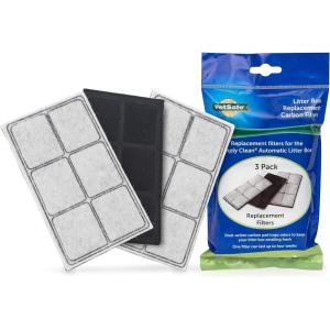imagePetSafe Litter Box Replacement Carbon Filters 3Pack for Use with PetSafe Simply Clean Automatic Cat Litter Box 888 LBS