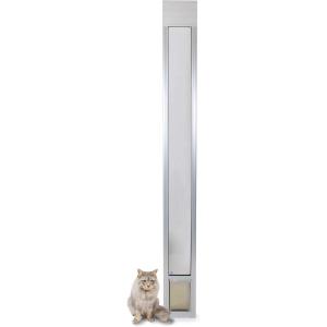 imagePetSafe Sliding Glass Pet Door  Convenient Sliding Patio Door Insert  Weather Resistant Aluminum  Shatter Resistant Tempered Glass  NoCut Installation  Adjustable Height 75 78 to 81