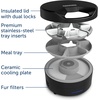 image:imagePetSafe FreshFeed Refrigerated Pet Feeder Automatic Wet Food Feeder for Cats amp Small Dogs App Control 6 Fresh Meals Stainless Steel Inserts BlackBlack