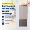 image:imagePetSafe Closing Panel Pet Door Cover  Lets You Control When Pets Go inout Fits Freedom Aluminum Wall Entry Sliding Glass PetSafe Doors Classic Pet DoorExtra Large